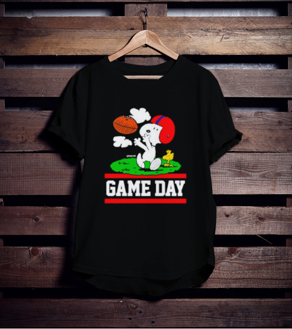 Peanuts Snoopy Woodstock Football Game Day T-Shirt