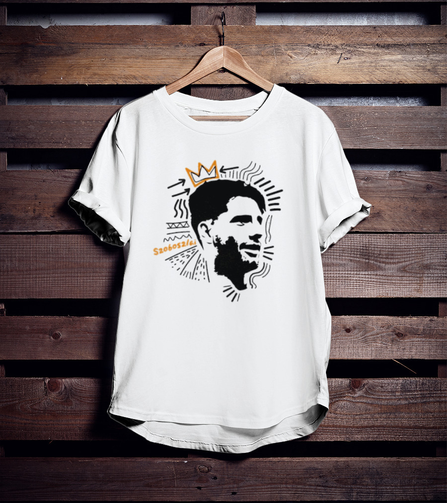 Dominik Szoboszlai Liverpool Iconic Crown Sketch T-Shirt