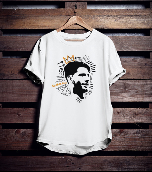 Dominik Szoboszlai Liverpool Iconic Crown Sketch T-Shirt