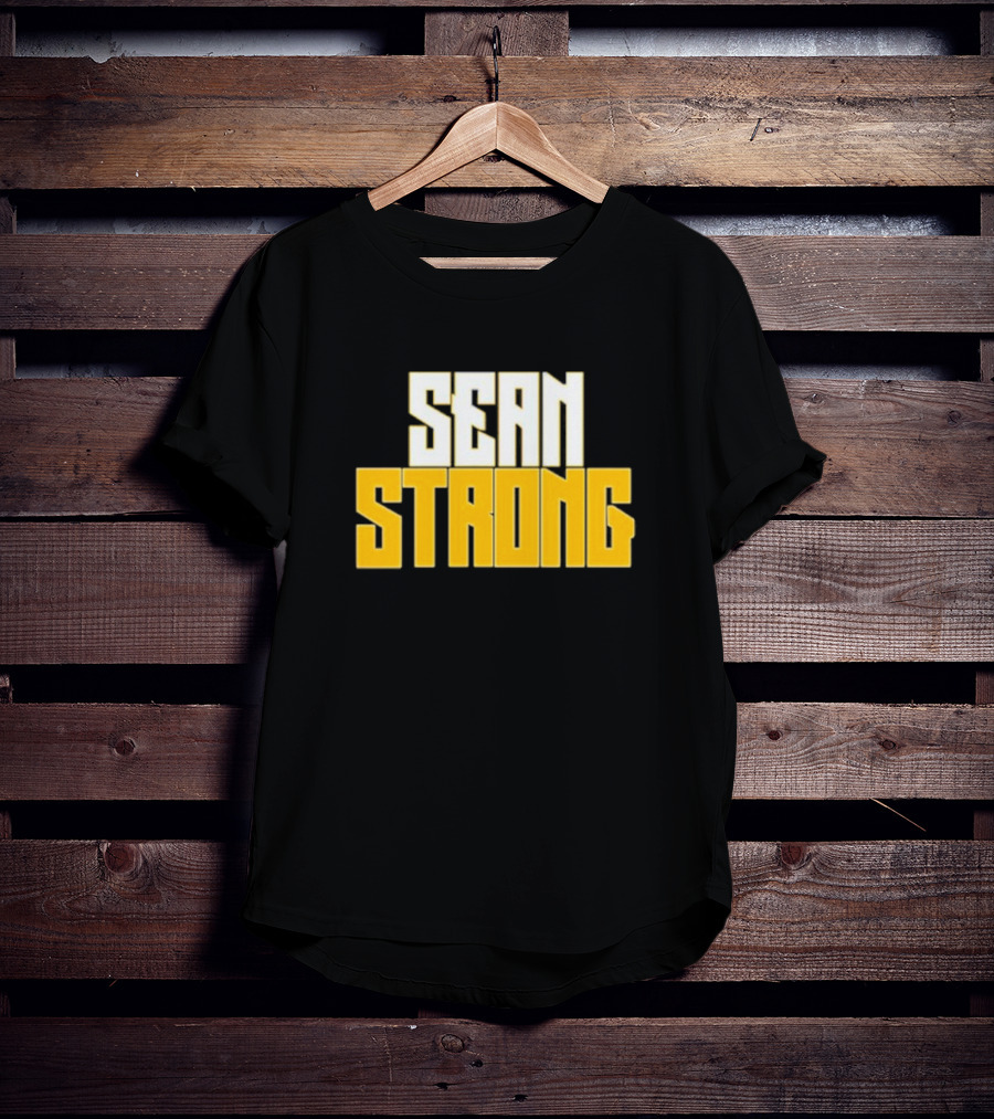 Sean Wallace SEAN STRONG Bold Yellow Block Letters T-Shirt