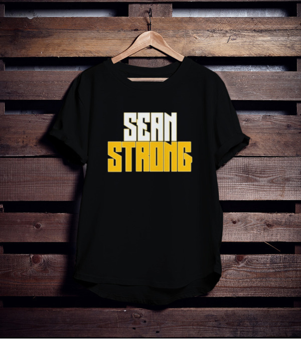 Sean Wallace SEAN STRONG Bold Yellow Block Letters T-Shirt