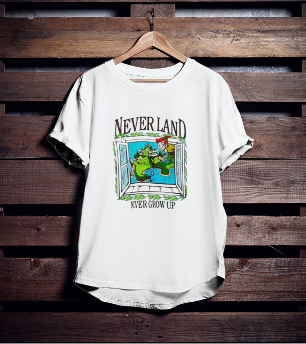 Neverland Never Grow Up Window Disney Peter Pan T-Shirt