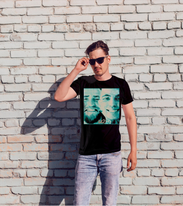 Mansionz M2 Album Cover Image With Smiling Duo T-Shirt