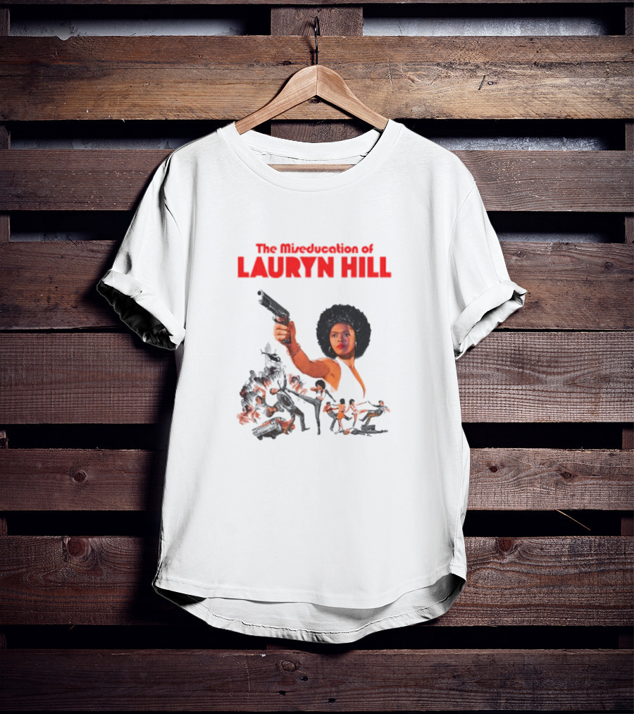 The Miseducation Of Lauryn Hill Vintage Blaxploitation-Inspired Art Gun Pose T-Shirt
