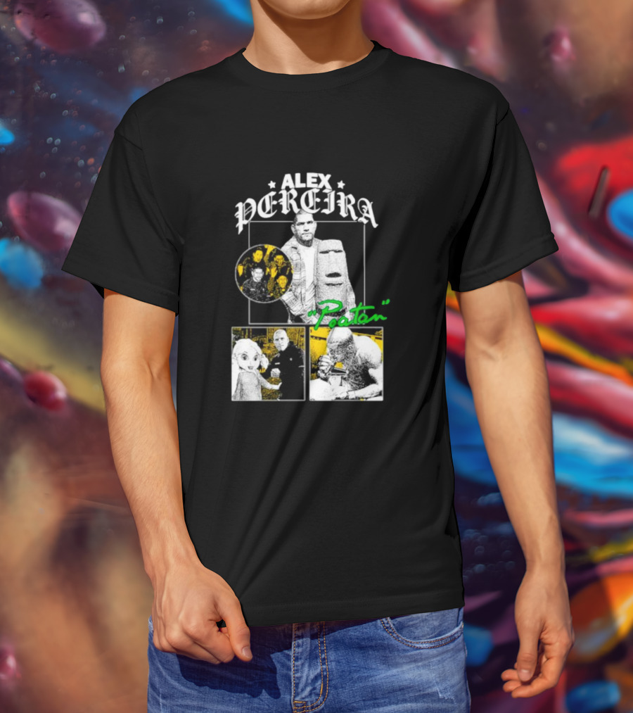 Alex Pereira Poatan Mixed Media Collage With Pop Culture And Meme Elements T-Shirt