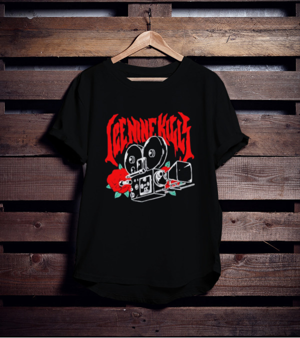 Ice Nine Kills Camera Roses Retro T-Shirt