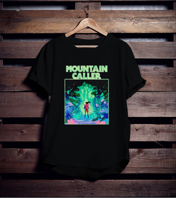 Mountain Caller Green Leaves Enchanted Forest Explorer T-Shirt