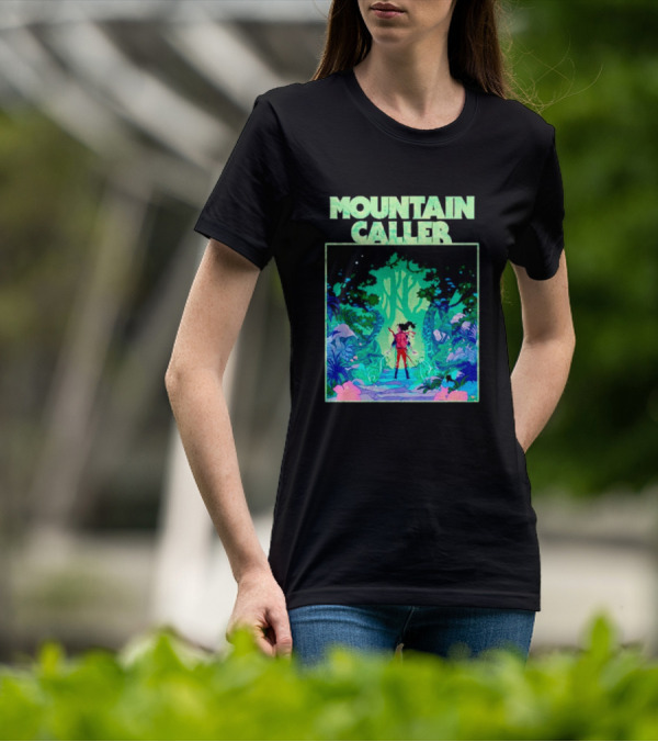 Mountain Caller Green Leaves Enchanted Forest Explorer T-Shirt