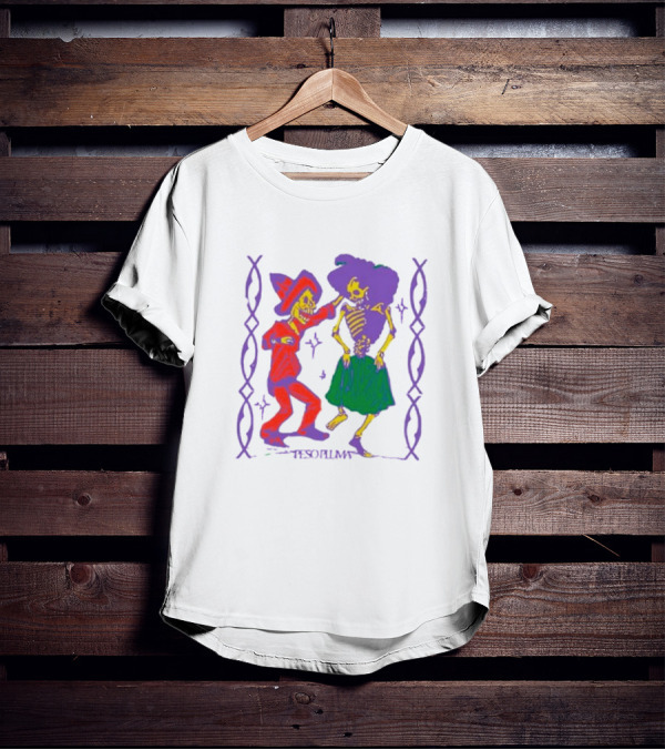 Peso Pluma Calacas Bailando Skeletons In Dance T-Shirt