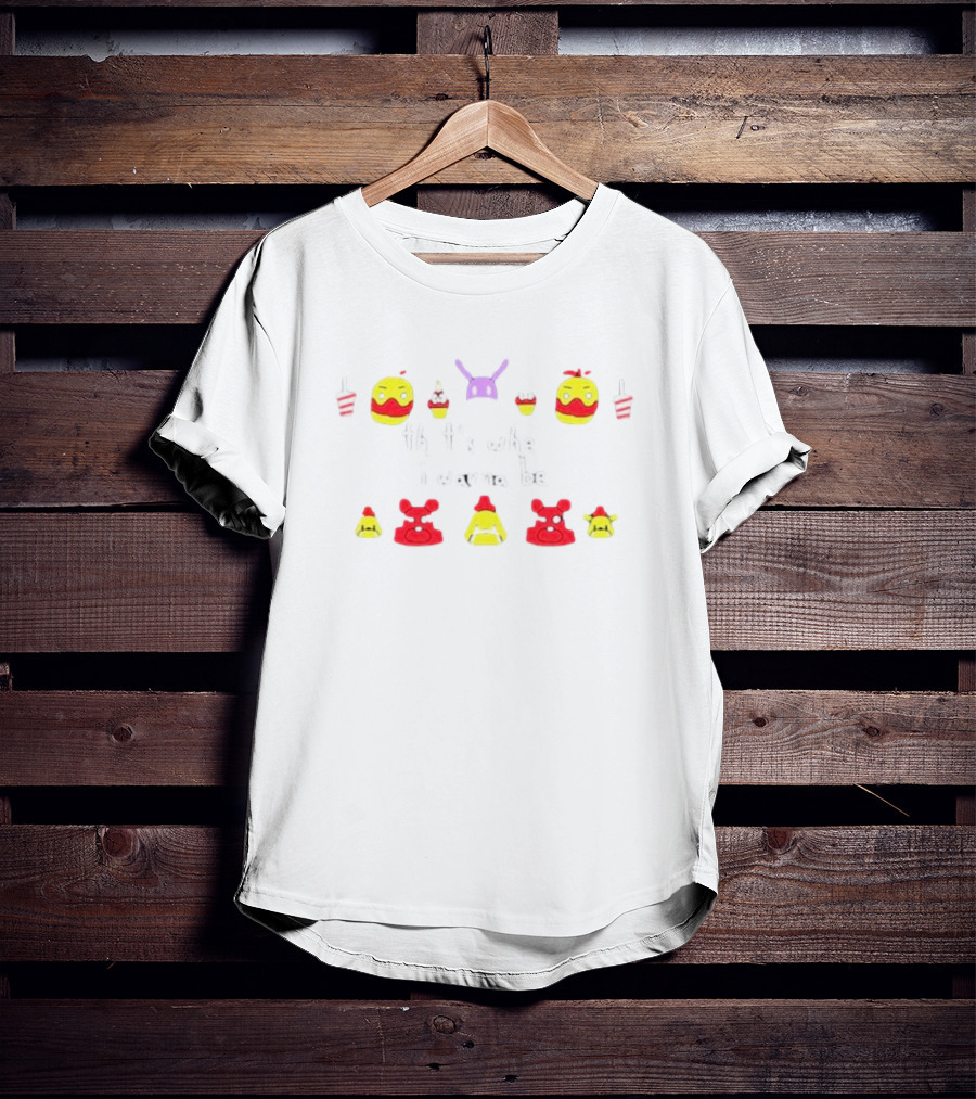 That's Where I Wanna Be McDonald's And Five Nights At Freddy's Cupcake And Party Hat Icons T-Shirt