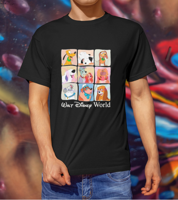 Walt Disney World Classic Cartoon Dogs Compilation T-Shirt