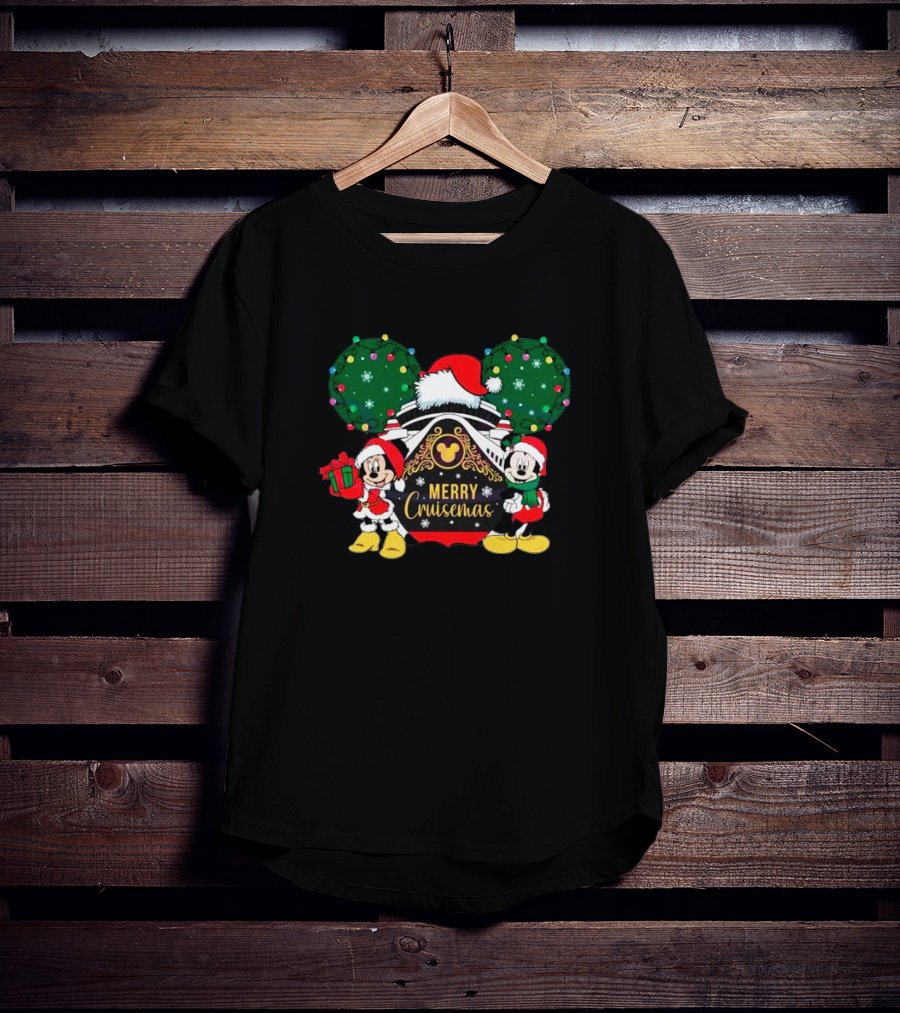 Mickey And Minnie Merry Cruisemas Christmas Disney Holiday T-Shirt