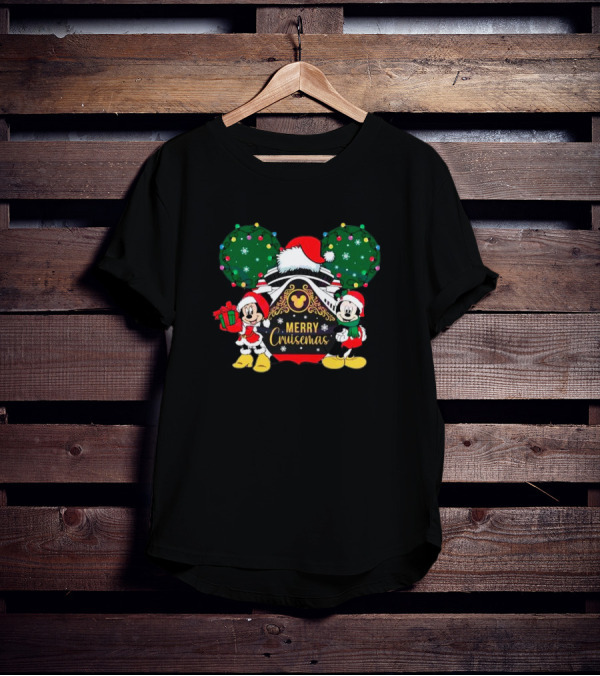 Mickey And Minnie Merry Cruisemas Christmas Disney Holiday T-Shirt