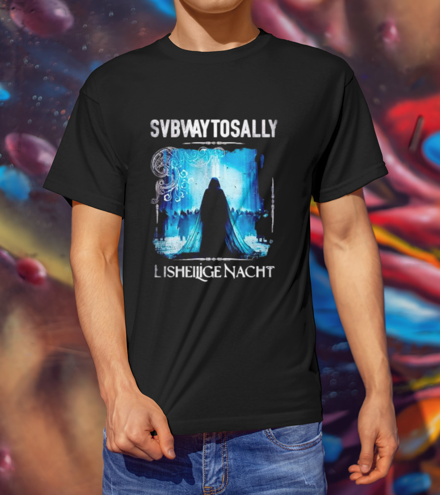Subway To Sally Eisheilige Nacht Gothic Concert Imagery Blue Silhouette Mystical T-Shirt