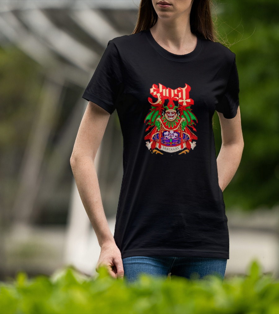 Ghost Santa Claus Santanas Yuletide Feast Christmas Skulls T-Shirt