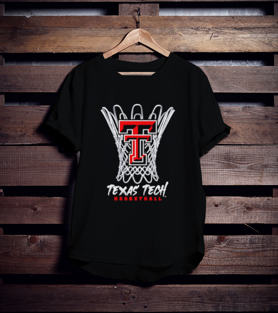 Texas Tech Basketball T Logo With Net T-Shirt