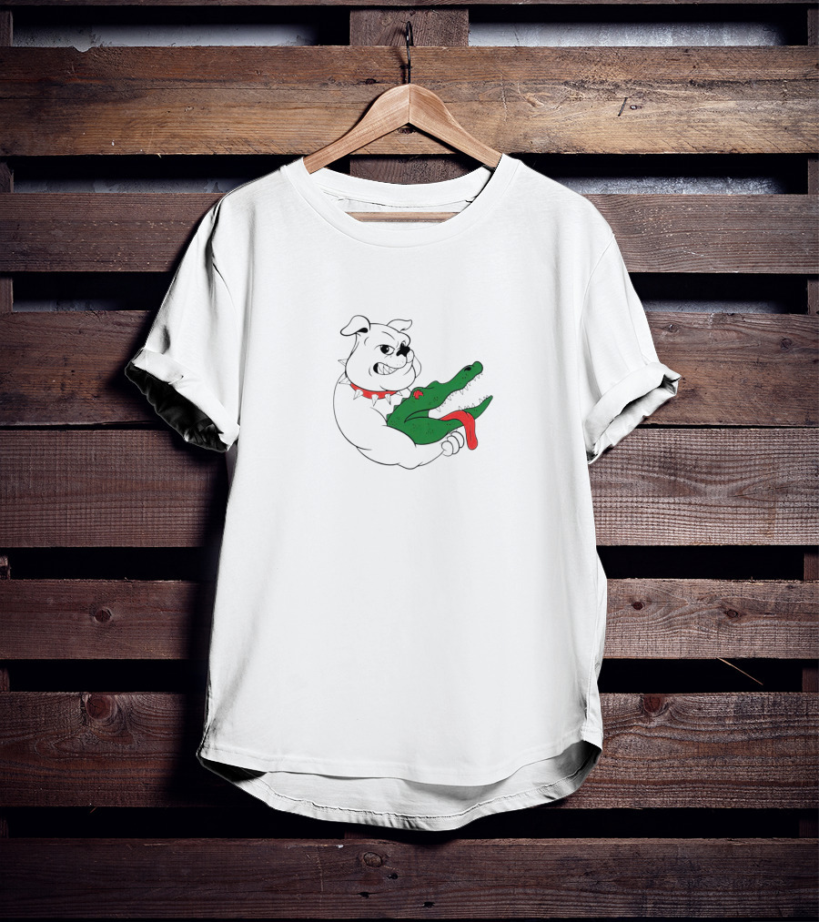 Choke-Out Ga Bulldog Holding Crocodile T-Shirt