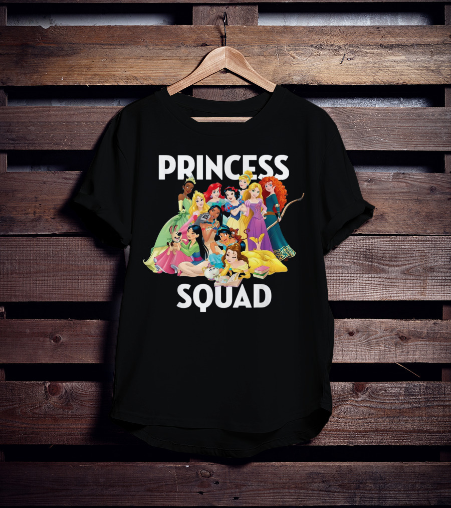 Disney Princess Squad Ensemble With Classic Animated Royal Characters T-Shirt