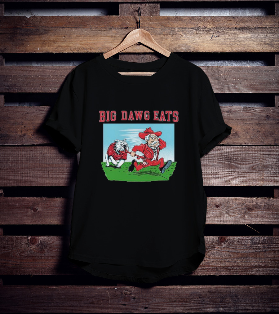 Georgia Bulldogs Big Dawg Eats Ole Miss Rebels T-Shirt