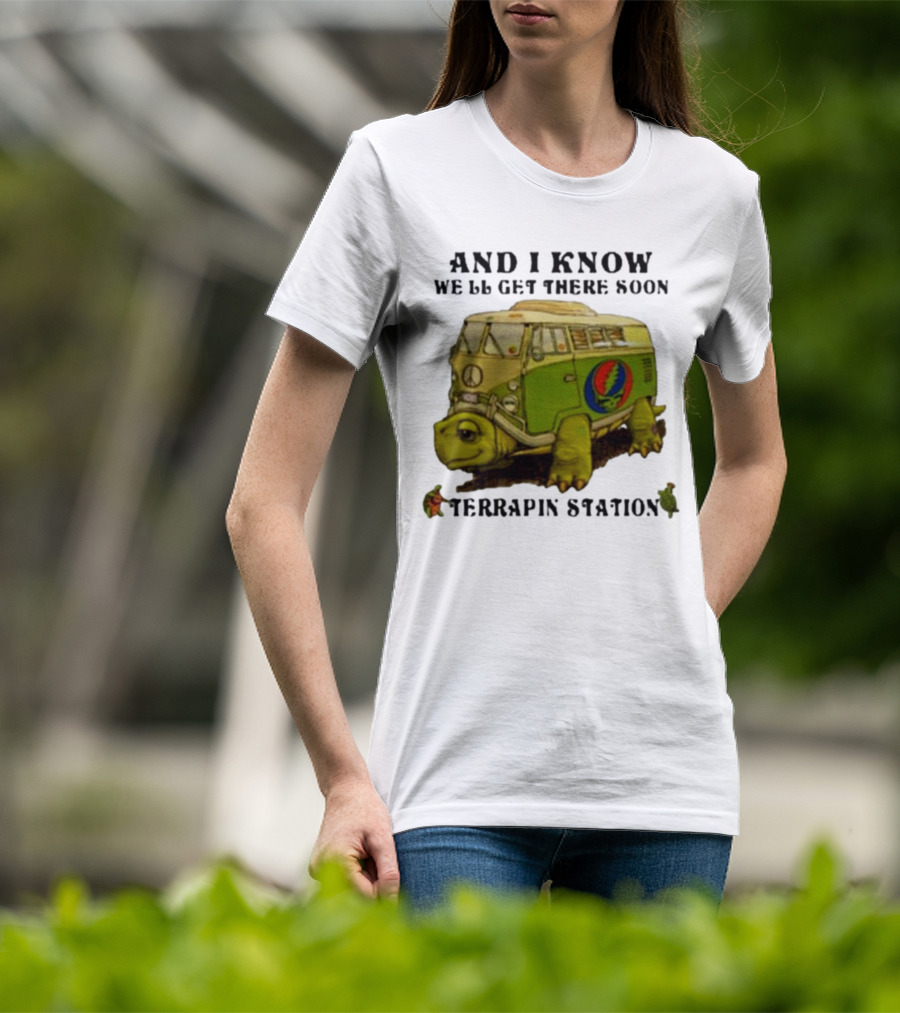 Grateful Dead Terrapin Station Turtle Bus I Know We'll Get There Soon T-Shirt
