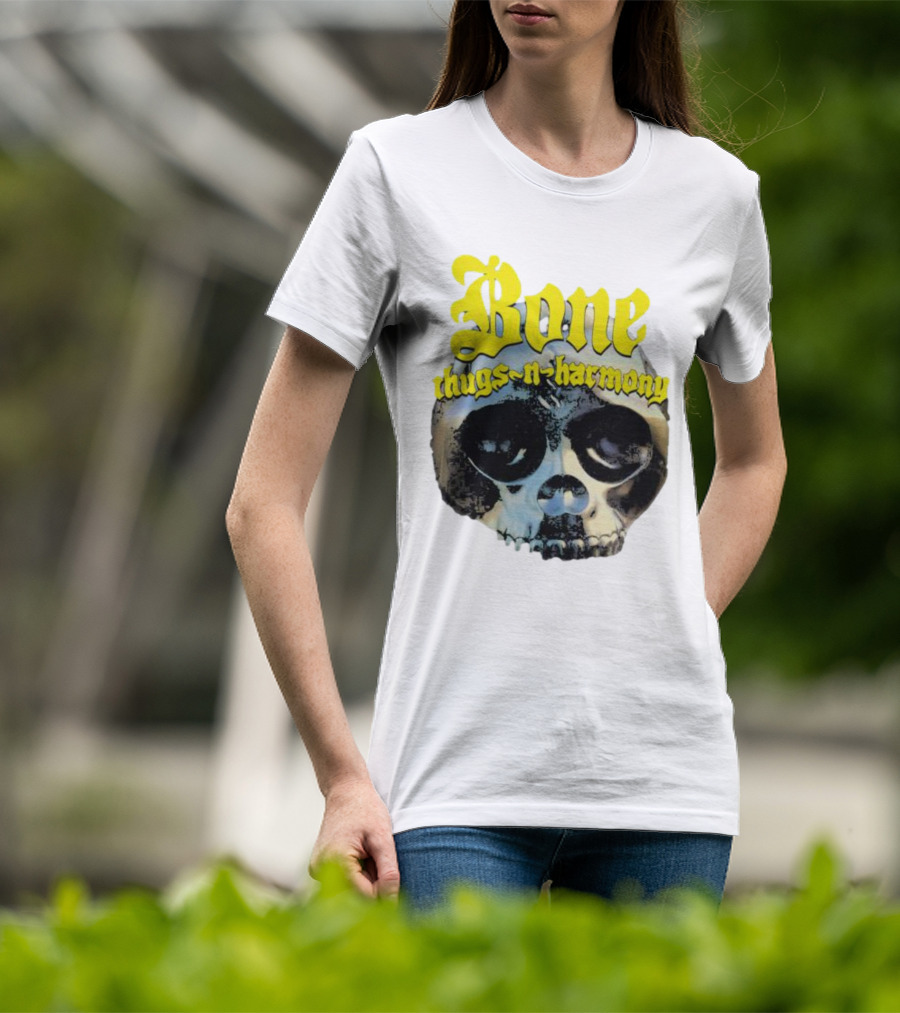 Los Angeles Lakers Bone Thugs-N-Harmony Thuggish Ruggish Skull T-Shirt