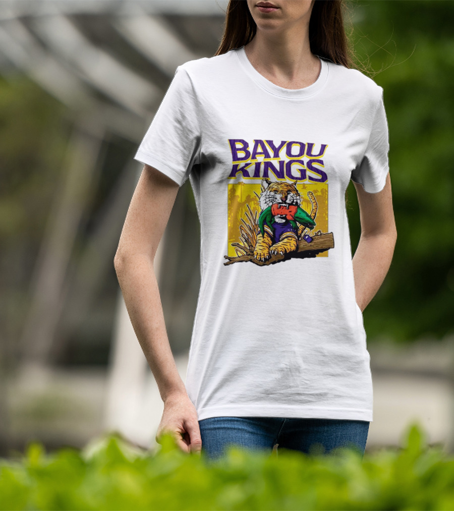 Bayou Kings LSU Tigers Vs. Florida Gators Tiger With Gator T-Shirt