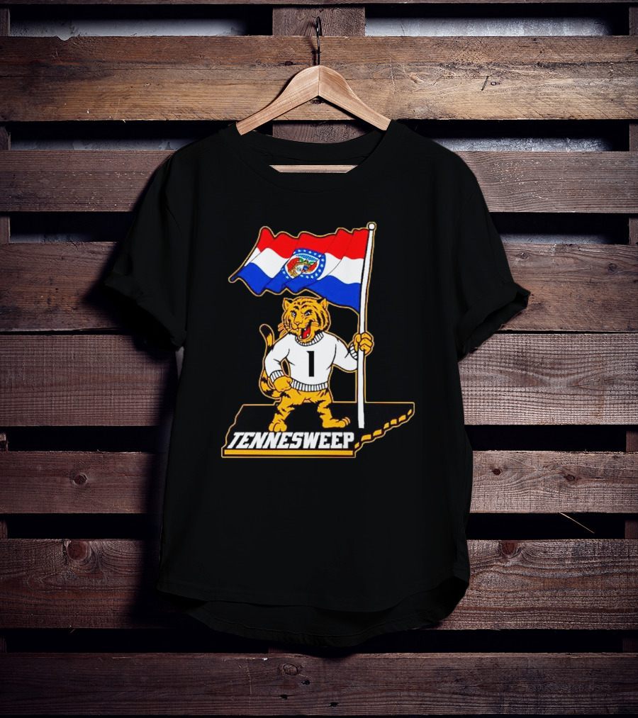 Missouri Tigers Tennesweep Flag Victory T-Shirt