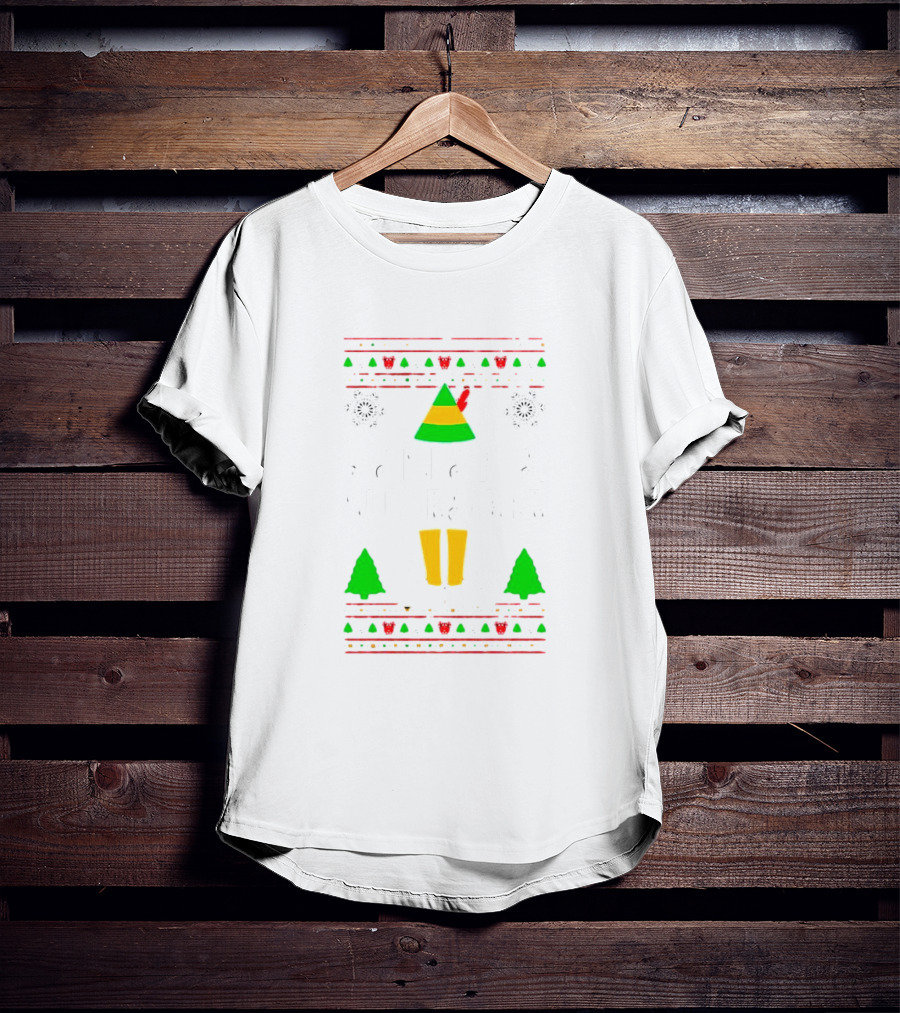 Son Of A Nutcracker Elf Christmas Snowflakes Trees Santa's Workshop T-Shirt