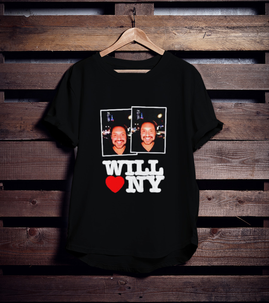 WILL ❤️ NY Double Photo Smiling Face T-Shirt
