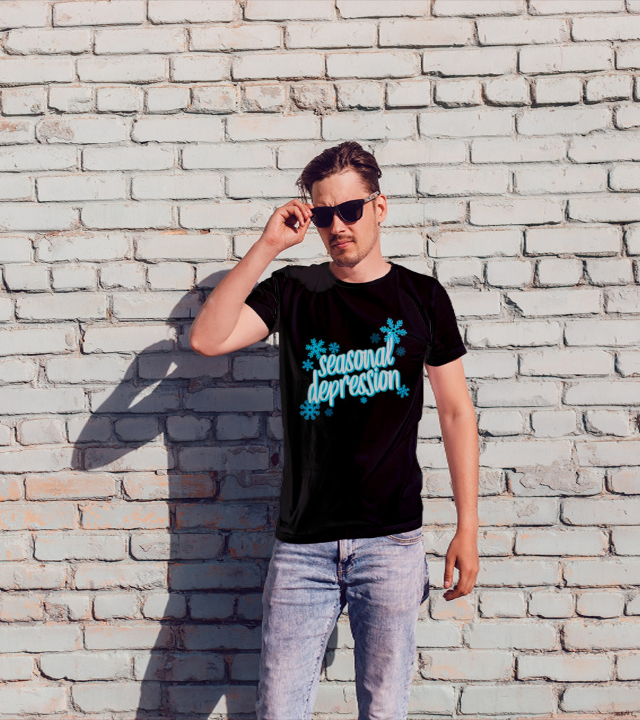 Seasonal Depression Snowflakes Winter Mood T-Shirt