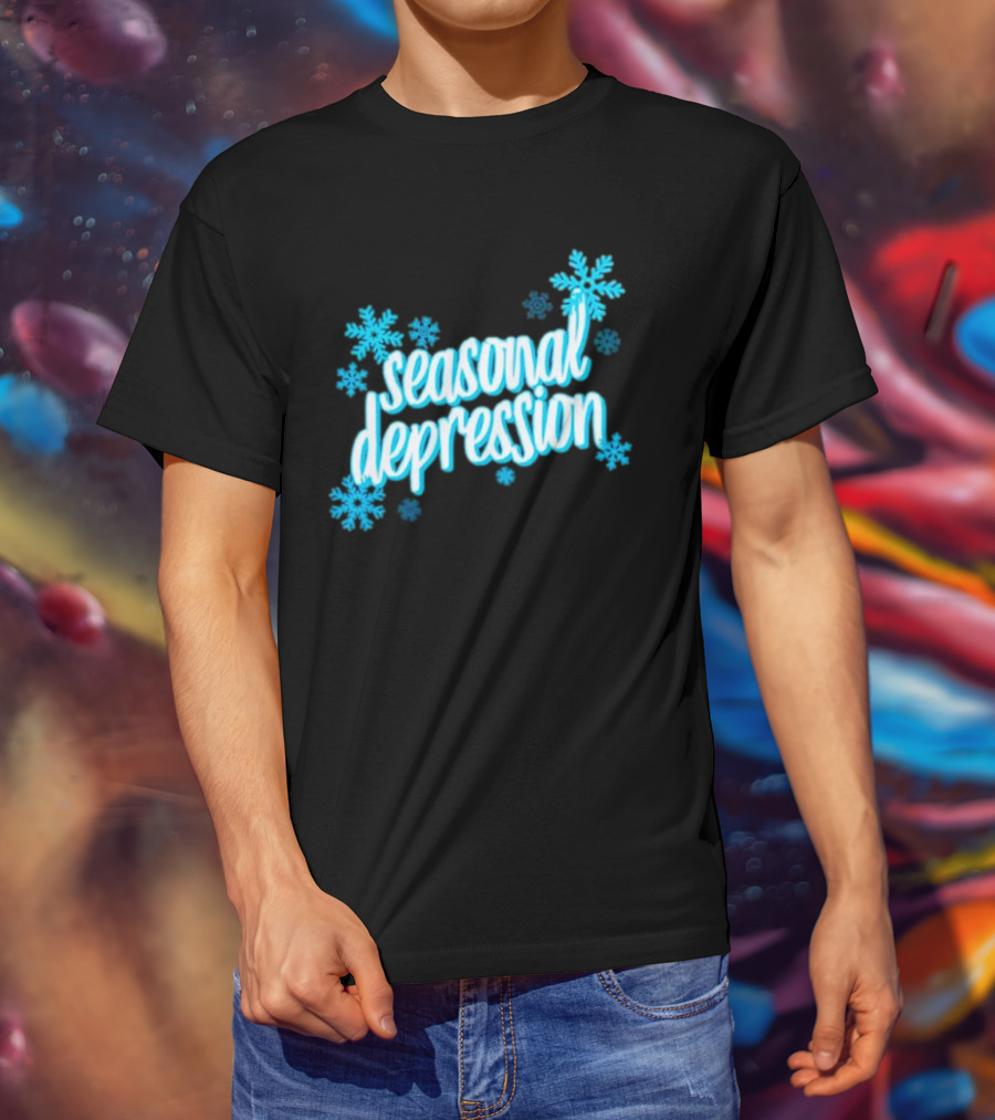 Seasonal Depression Snowflakes Winter Mood T-Shirt