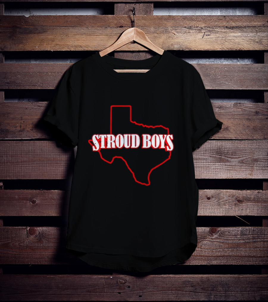 Stroud Boys Texas Outline In Red T-Shirt