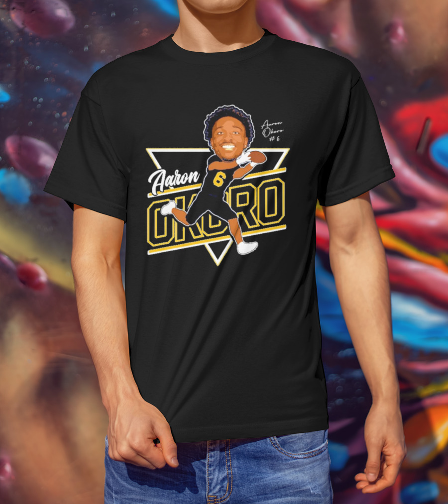 Aaron Okoro #6 Briar Cliff University Football Cartoon Signature T-Shirt