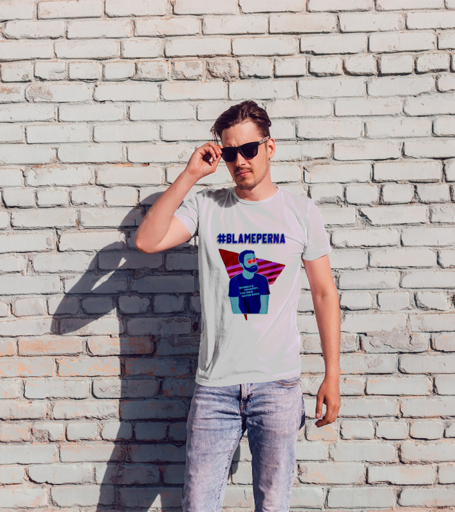 BlamePerna Bronco's Country The Ride Never Ends T-Shirt