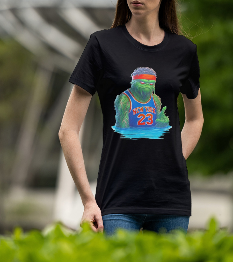 Mitchell Robinson New York Knicks Blockness Monster 23 Iconic Monster T-Shirt
