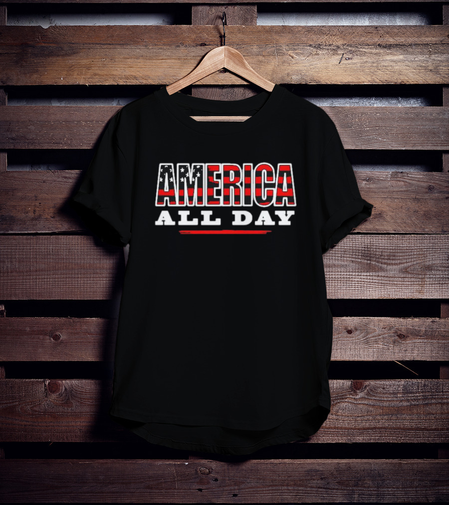 AMERICA All Day Stars Stripes T-Shirt
