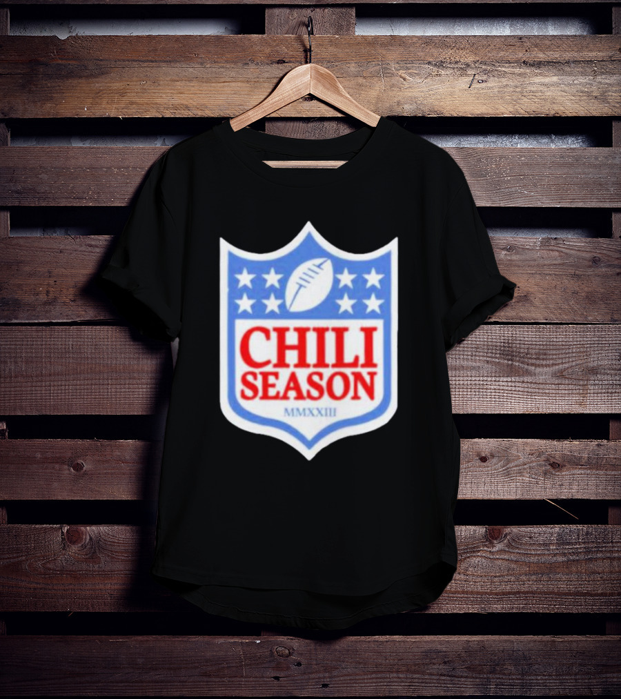 Chili Season MMXXIII Football Shield T-Shirt