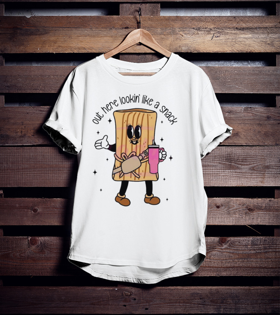 Out Here Lookin' Like A Snack Tamale With Coffee Cup And Cute Smile T-Shirt