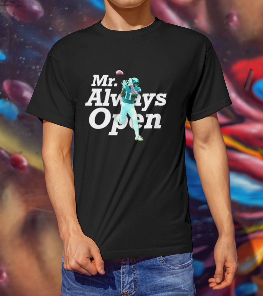 Philadelphia Eagles Mr. Always Open 11 Catching Football T-Shirt