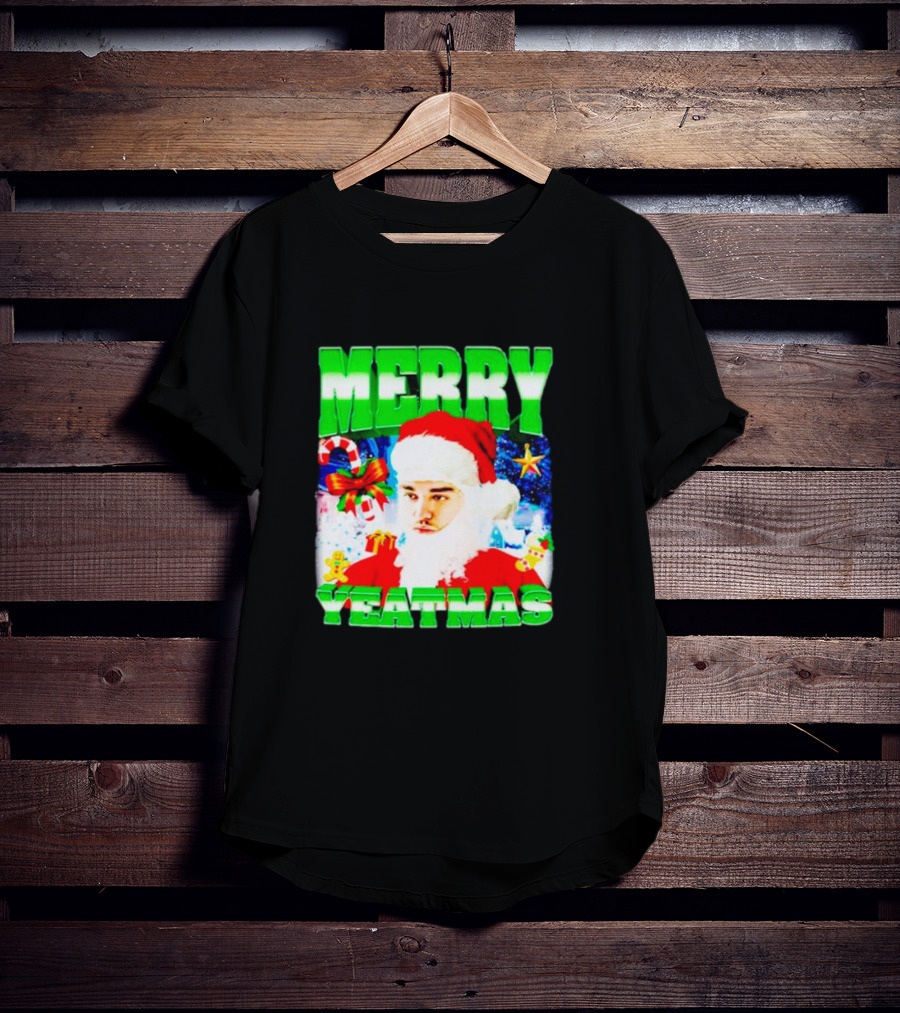 Rapper Yeat Santa Merry Yeatmas Funny Christmas Holiday T-Shirt