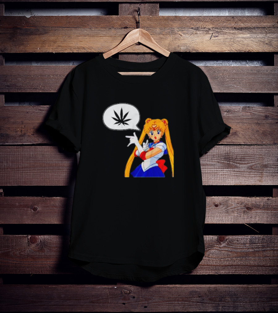 Sailor Moon Marijuana Speech Bubble Iconic Character T-Shirt