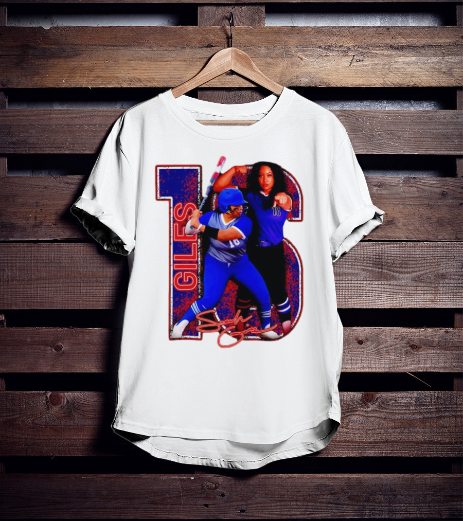 Giles 16 Softball Players Signature Sam Lodge Jessup T-Shirt