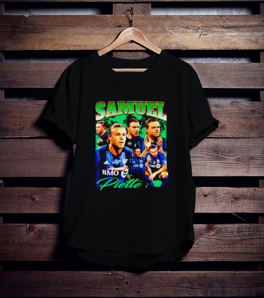 Samuel Piette Soccer Montage BMO Blue Jersey T-Shirt