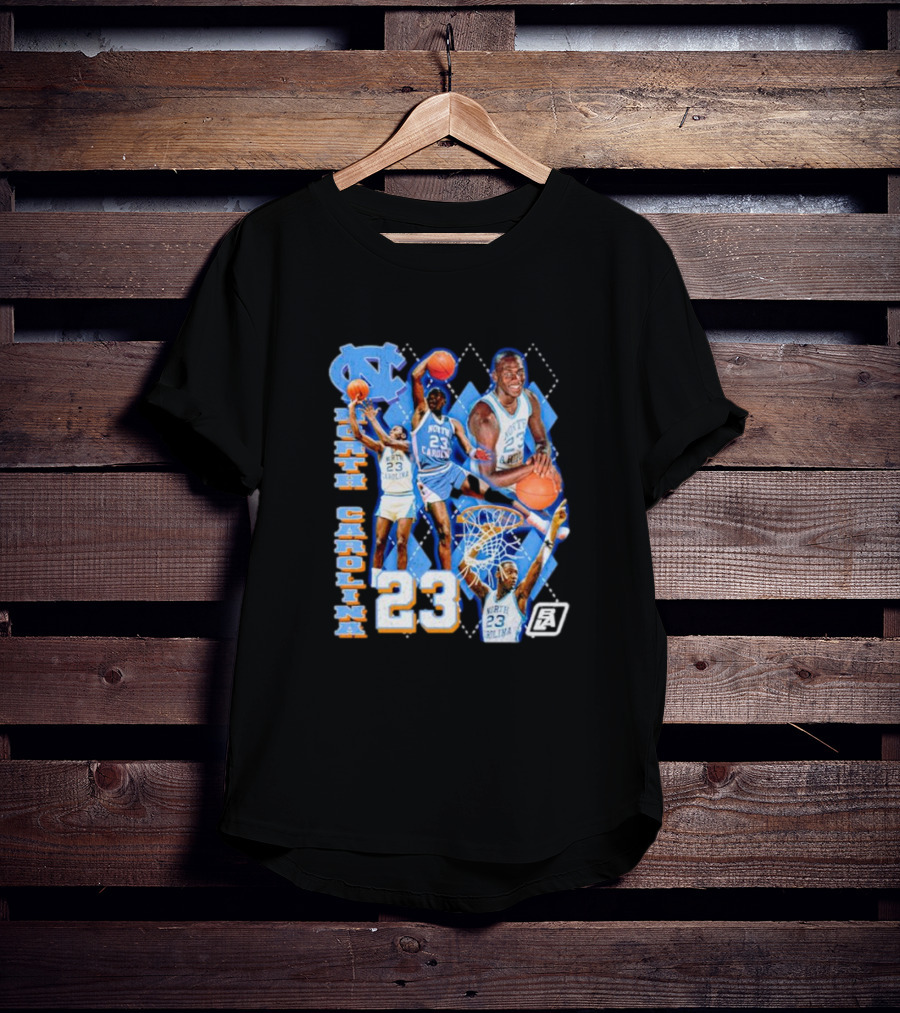North Carolina 23 Michael Jordan UNC Basketball NCAA T-Shirt
