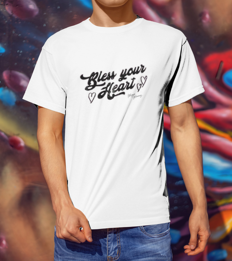 Bless Your Heart Megan Moroney With Decorative Heart Symbols T-Shirt