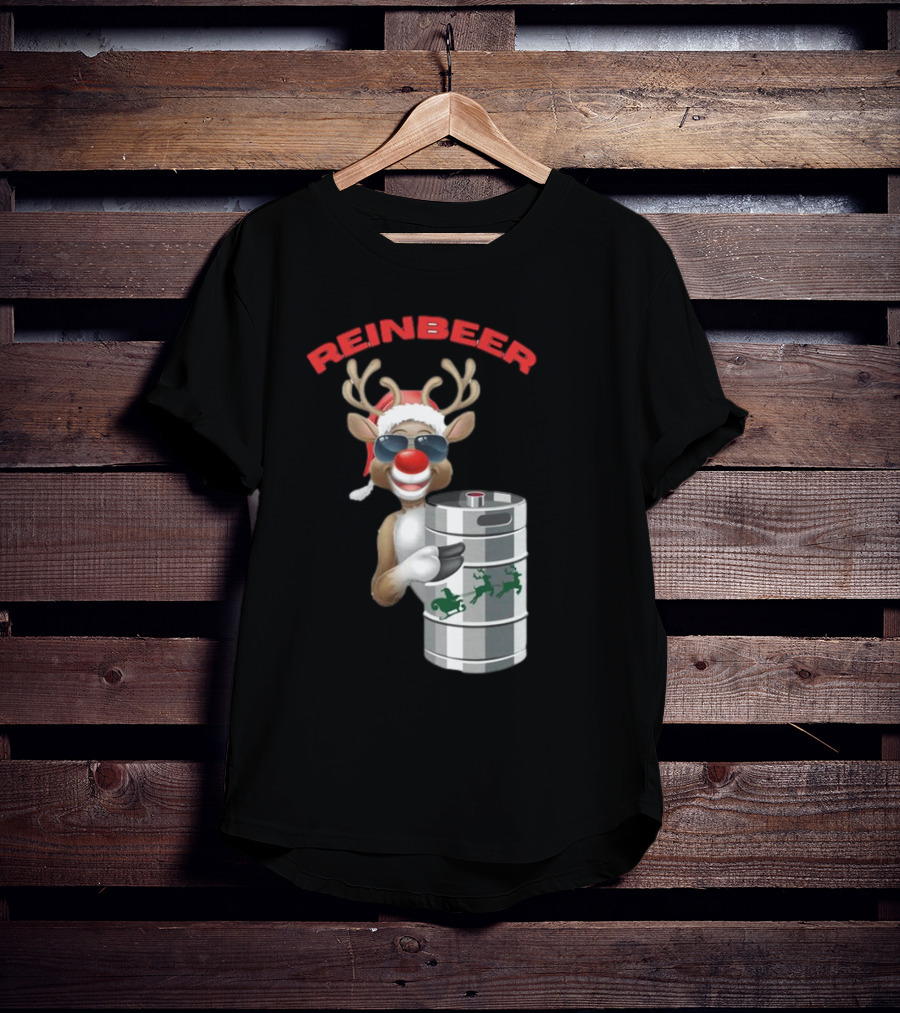 Reinbeer Reindeer Santa Funny Christmas Keg T-Shirt