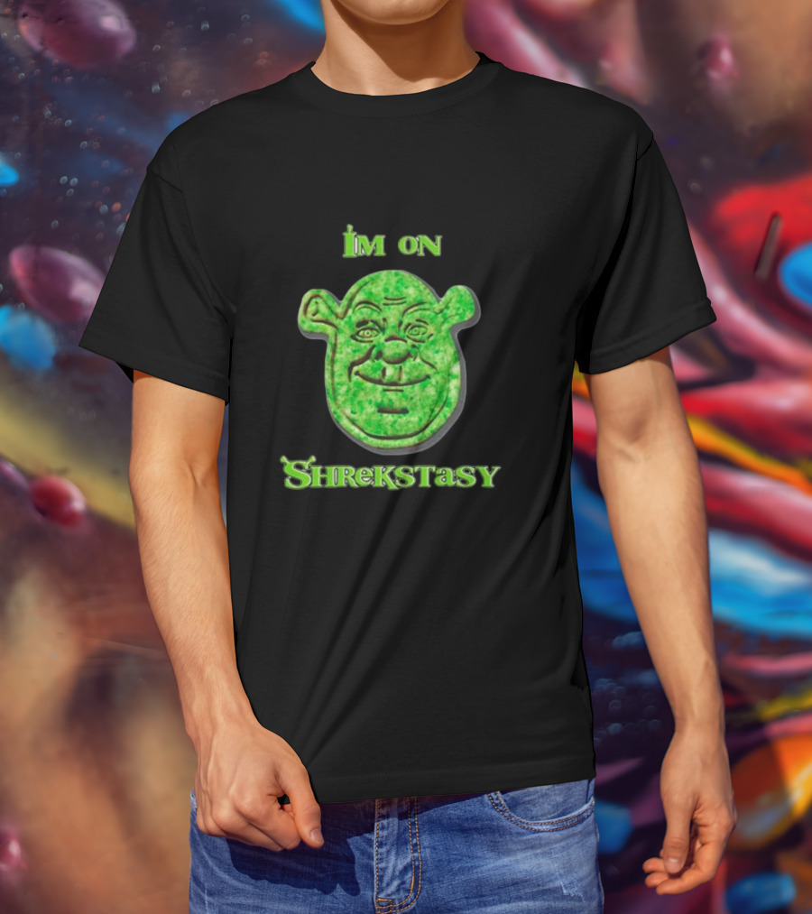 I'm On Shrekstasy Face Green T-Shirt