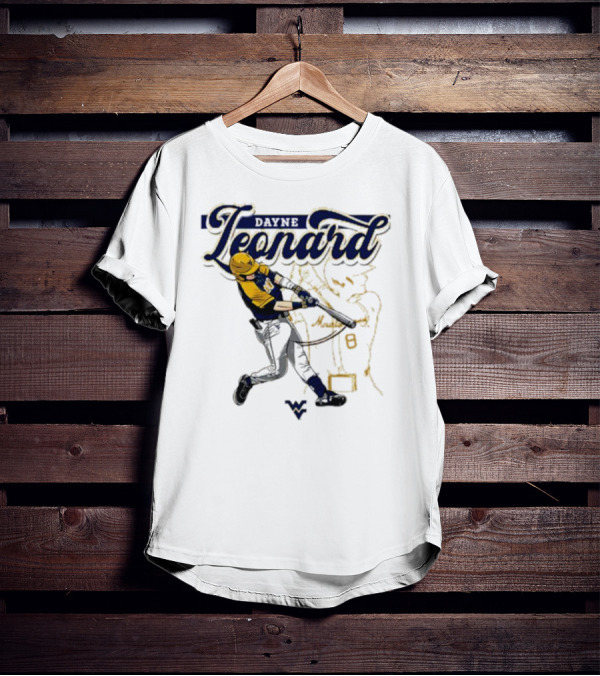Dayne Leonard West Virginia University Baseball Player T-Shirt