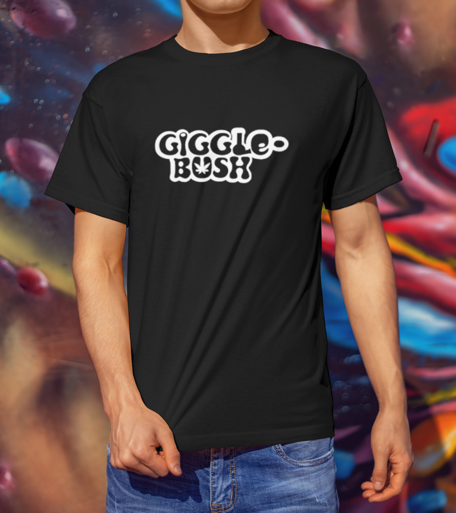 GIGGLE BUSH Cannabis Leaf T-Shirt