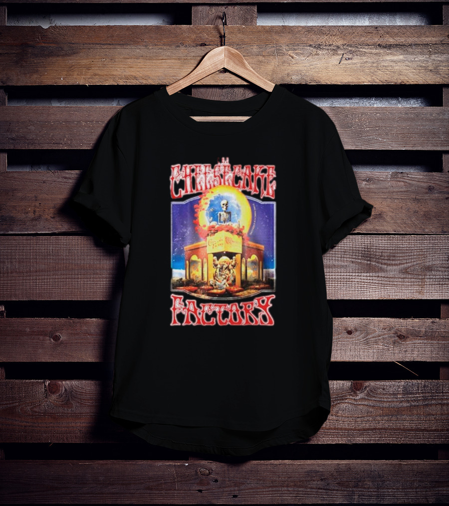 The Cheesecake Factory Grateful Dead Skeleton Cosmic Scene T-Shirt